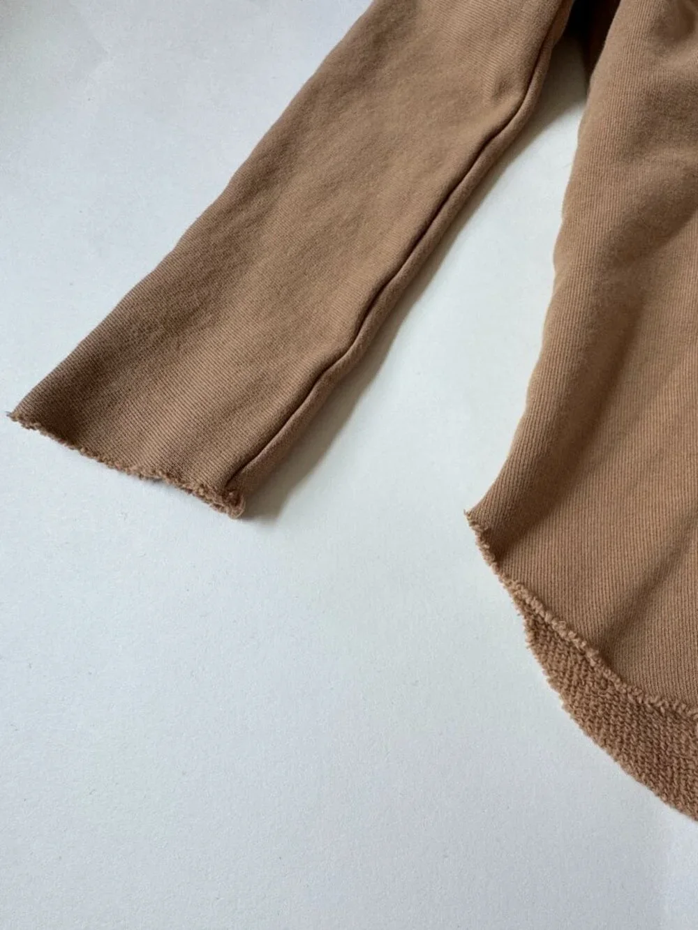 Frank & Eileen Womens S Kane Capelet Hoodie LAB521TF Camel Tan Sweatshirt - Picture 4 of 8